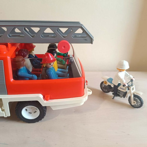 Playmobil vintage fire truck used