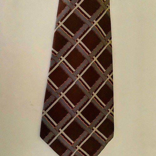 Vintage silk tie Scotty Paris like new, brown