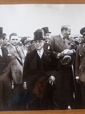 Photograph Ioannis Metaxas used, collectible 18x24 cm