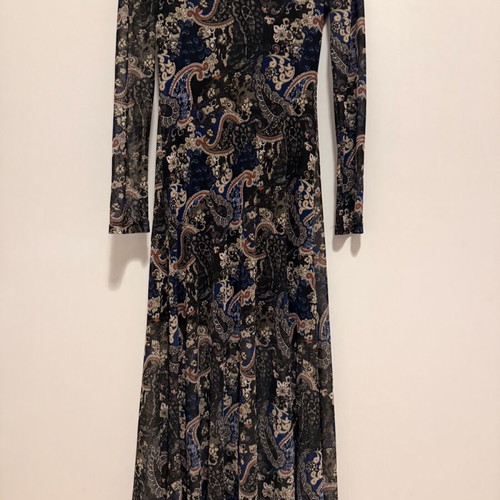 Boho dress long with paisley pattern like new