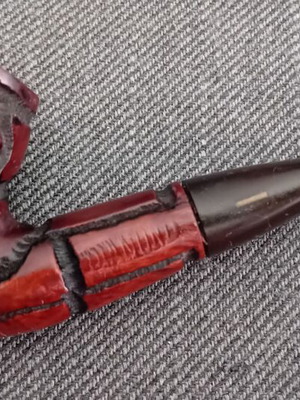 Diamond smoking pipe vintage carved used collectible