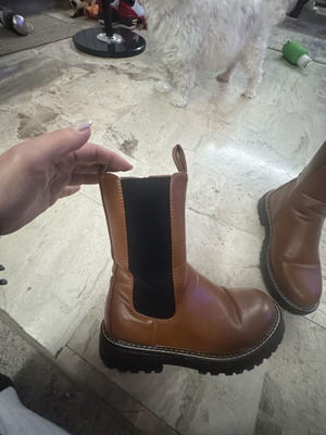 Women's brown ankle boots like new, size 39