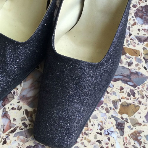 Si Bolleti vintage evening mules size 38 with glitter heel 9 cm like new