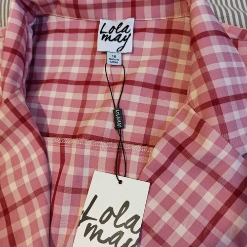 Lola blazer style dress new, white pink
