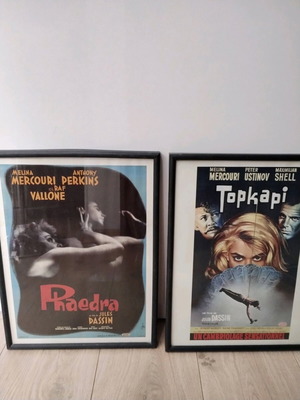 Frames with Melina Mercouri collectible posters like new