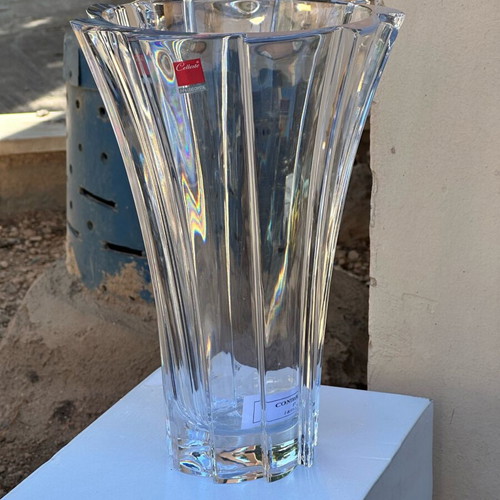 Celeste Crystal Vase 24% Lead Crystal 30cm like new with Box