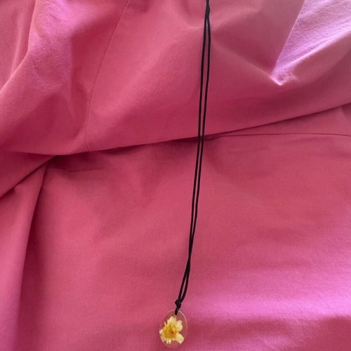 Necklace new, black and yellow