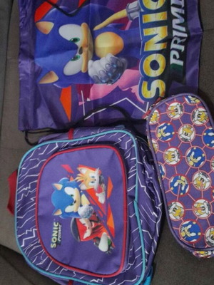 Sonic Prime σχολικό σετ με μικρό σακίδιο, κασετίνα και τσάντα παπουτσιών