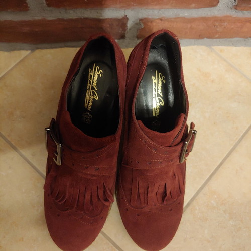 Cronos handmade terracotta suede ankle boots like new, size 38