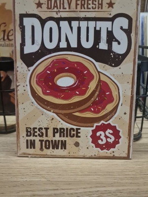 Donuts wooden decorative sign like new