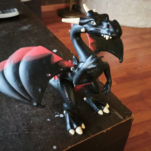 Playmobil dragon used with light and movable wing