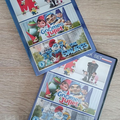 Despicable Me, Gnomeo & Juliet, The Smurfs DVD like new, 3-film box set