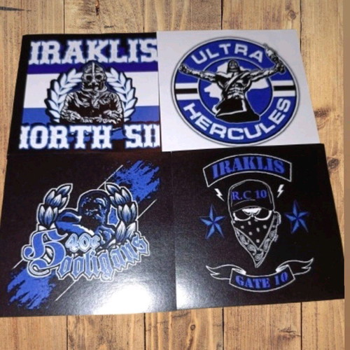 Iraklis stickers pack of 4 refurbished