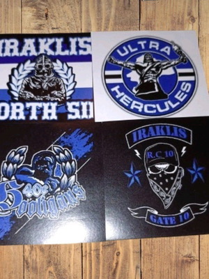 Iraklis stickers pack of 4 refurbished