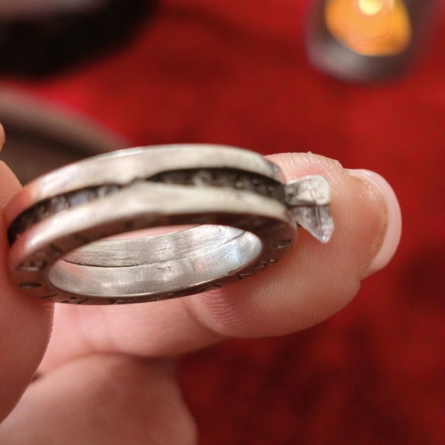 Vintage Bvlgari silver ring used with timeless design