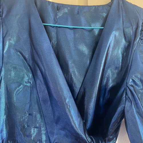 Blue mini wrap dress medium like new