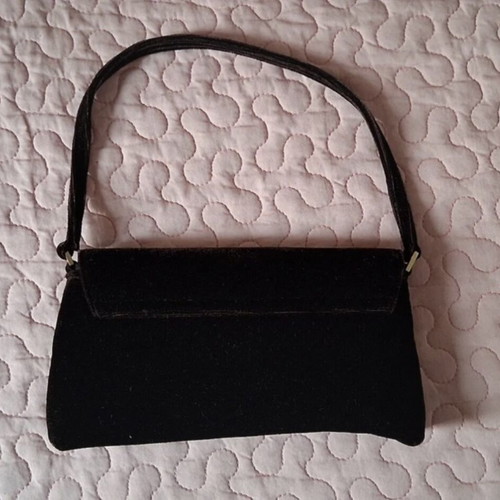 Alexi Andriotti women's velour handbag, dark brown, like new