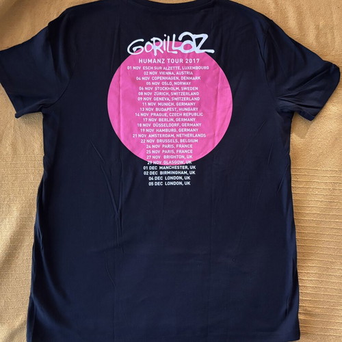 Gorillaz Humanz Tour 2017 official T-shirt XL