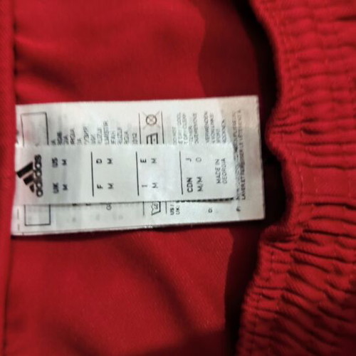 Adidas shorts, red, medium
