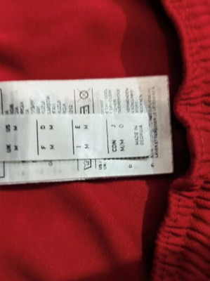 Adidas shorts, red, medium