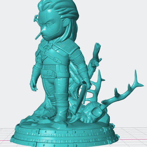 3D Geralt The Witcher unpainted, new