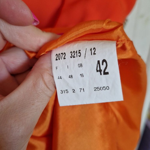 Vera Mont France orange dress medium/large like new