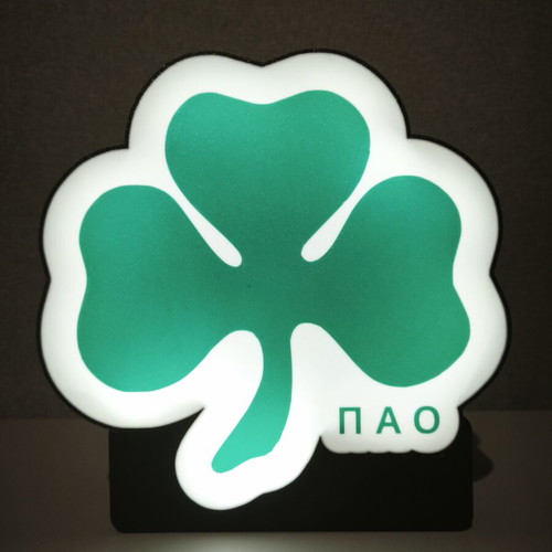 3D Printed Lamp with Panathinaikos Symbol like new