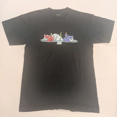 Huf t-shirt used, size S, black multicolor