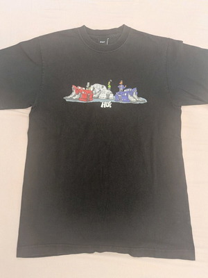 Huf t-shirt used, size S, black multicolor