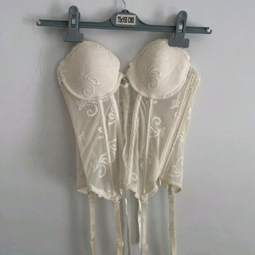 Wedding corset like new, cream with lace and ribbons Luna