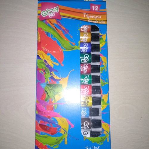 Tempera paints new, set of 12 colors