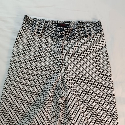 Lucifair geometric straight fit pants white-black size 44 S/M like new