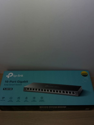 TP-Link TL-SG116E Network Switch Unmanaged L2 Gigabit Ethernet 16-Port new