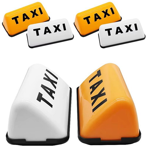 Taxi light sign new, ABS, yellow or white