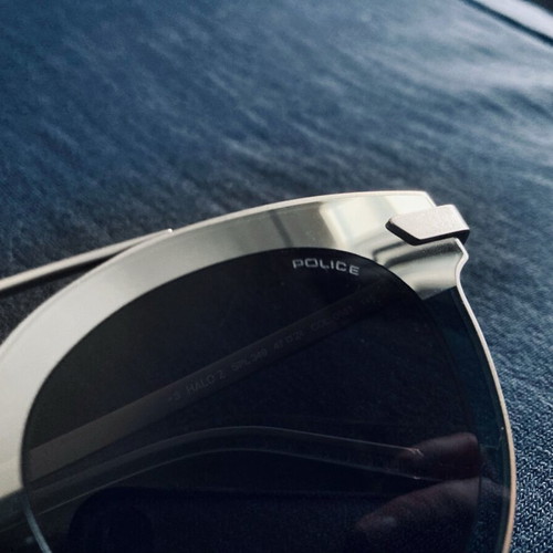 Police Halo 2 PL349 sunglasses new, unisex, silver matte frame