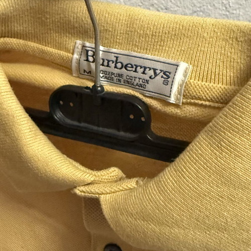 Burberrys vintage yellow long-sleeve polo shirt, size M