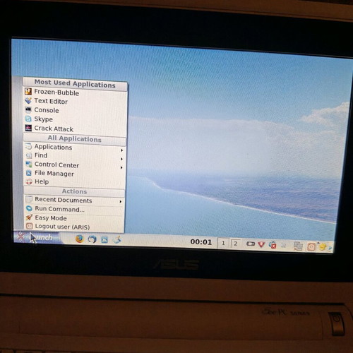 Asus Eee PC netbook μεταχειρισμένο με φορτιστή, λευκό