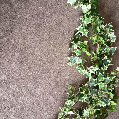 Marhome artificial variegated green-white ivy garlands, pack of 3