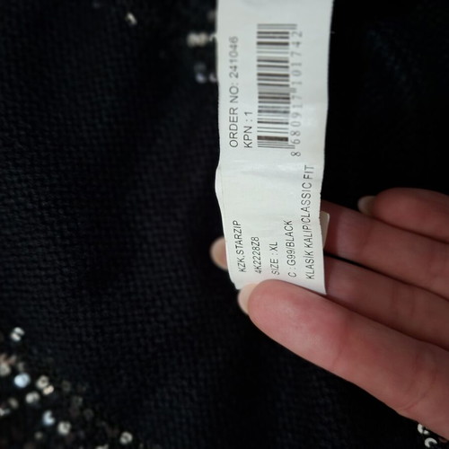 Women's blouse XL black and silver like new
