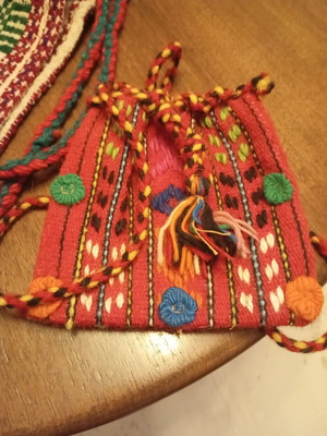 Vintage traditional woven tagari bag, like new, 17x17 cm