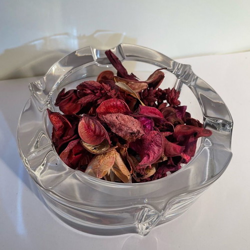 Luxury crystal ashtray like new, heavy and thick