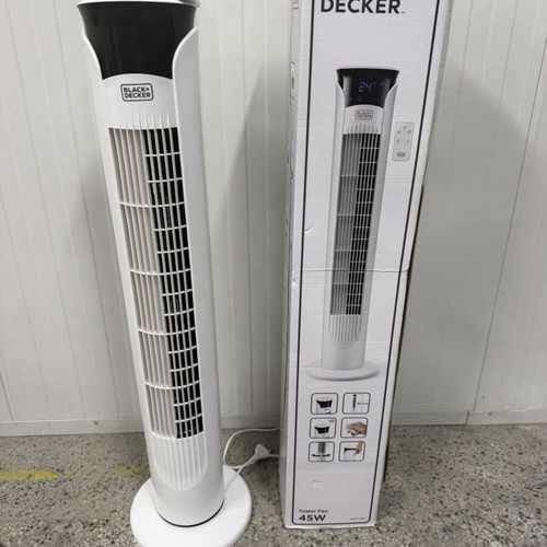 Black+Decker Tower Fan 45W New with Remote and Timer
