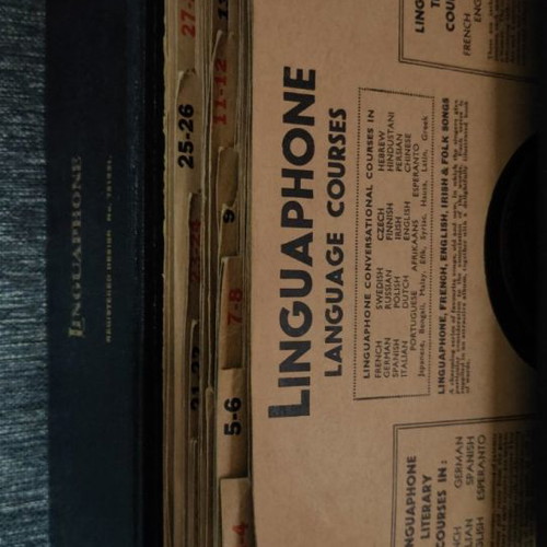 Linguaphone vinyl records used, old set
