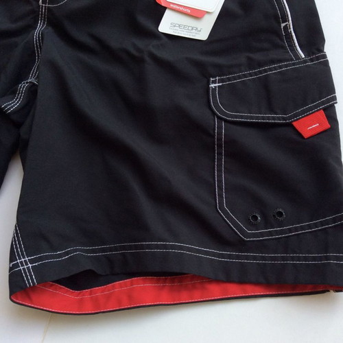 Speedo men's swim shorts Small new, black with red details