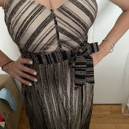 Lynne formal dress, black multicolor, size M