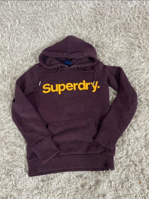 Superdry hoodie size XS used, red and purple