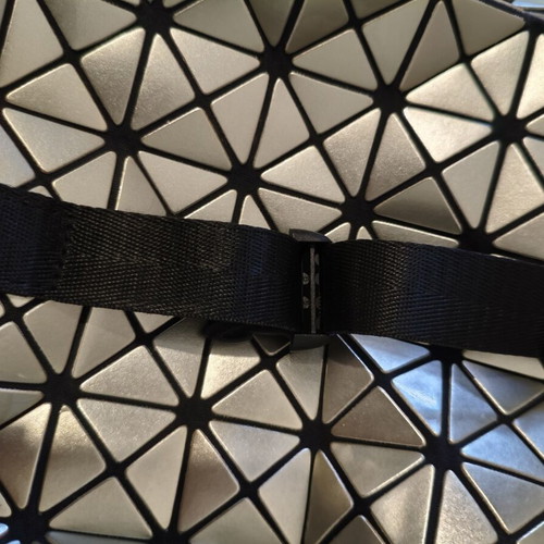 Geometric Backpack metallic silver Bao Bao style, like new