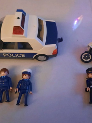 Playmobil αστυνομικοί μεταχειρισμένοι, πακέτο με περιπολικό και μοτοσυκλέτα