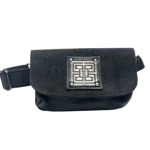 Ames cloth beltbag used, black with minor clasp damage