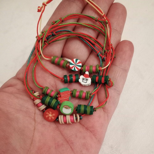 Bracelets charms new, set of 5 colorful pieces